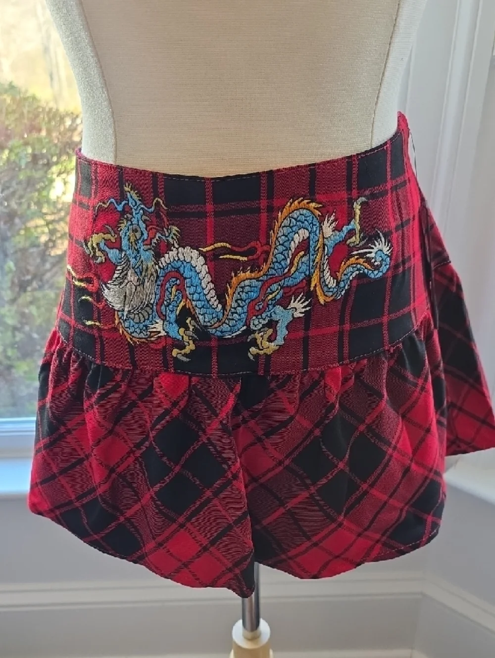 Ed Hardy Dragon Plaid Mini Skirt - Picture 5 of 9